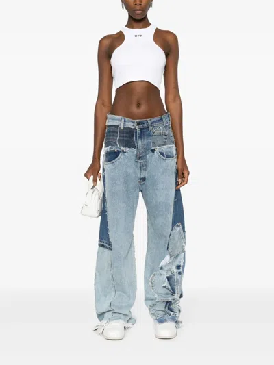 Off-white Off-stamp Crop Top In White