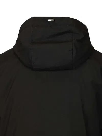 Herno Puffer Jacket With Knutted Collar In Black