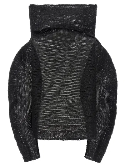 Issey Miyake Panini Top In Black