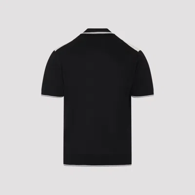 Amiri Black Ma Striped Polo In Black