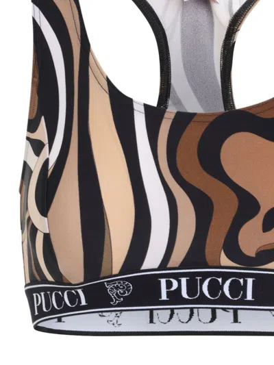Pucci Racerback Style Comfortable Bra Top In Multi