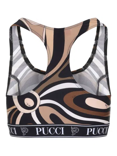 Pucci Racerback Style Comfortable Bra Top In Multi