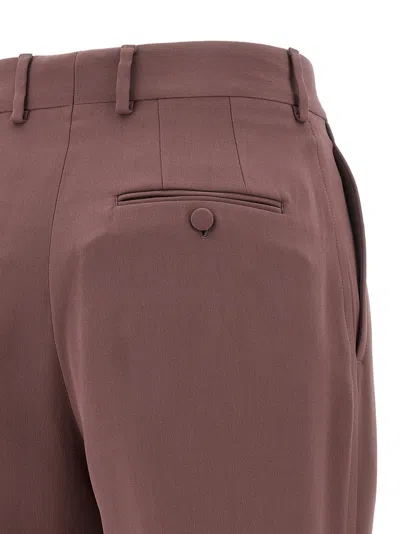 Brioni Pleat Detailed Tailored Pants In Brown