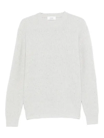 Lardini Men's Ribbed Crew Neck Sweater In Gray