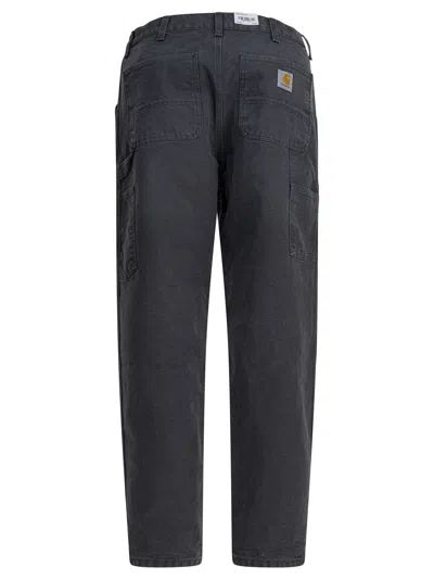 Carhartt Single Knee Trousers Grey In Blue