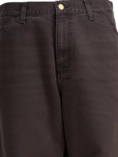 Carhartt Single Knee Trousers Brown In Brown