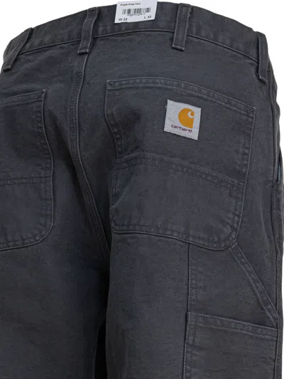 Carhartt Single Knee Trousers Grey In Blue