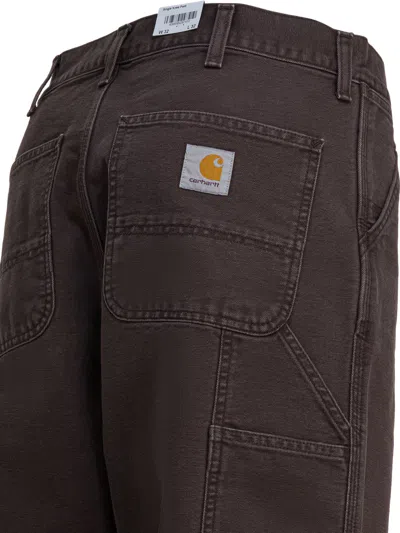 Carhartt Single Knee Trousers Brown In Brown