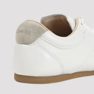Lemaire Milk White Calf Leather Soft Runner Sneakers In White