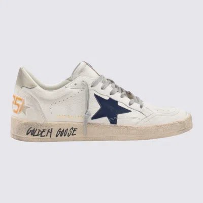 Golden Goose Ballstar Nappa Upper Toe And Spur Suede Star Leather Heel Sneakers Beige In White