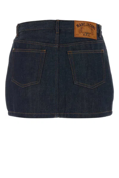 Apc A.p.c. Denim A.p.c. X Marc Jacobs Mini Skirt In Blue
