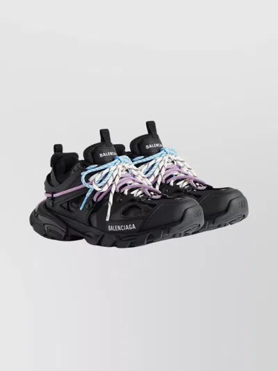 Balenciaga Women Black Mesh And Rubber Track Trail Laces Sneakers In Black