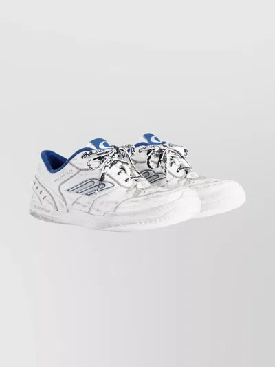 Balenciaga Coastal Inspired Sneakers Featuring Textured Sole In White