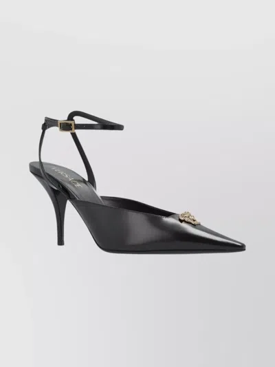 Versace Medusa Patent Calfskin Stiletto Pump In Black