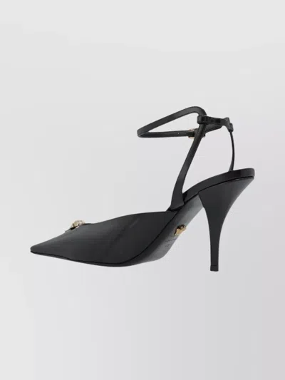Versace Medusa Patent Calfskin Stiletto Pump In Black