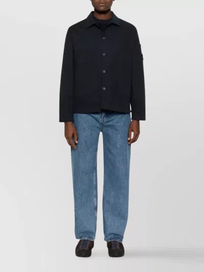 C.p. Company Men Knitwear Crew Neck In Merino Wool Felted In Black