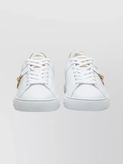 Versace Sneakers With Greek Key Motif In White