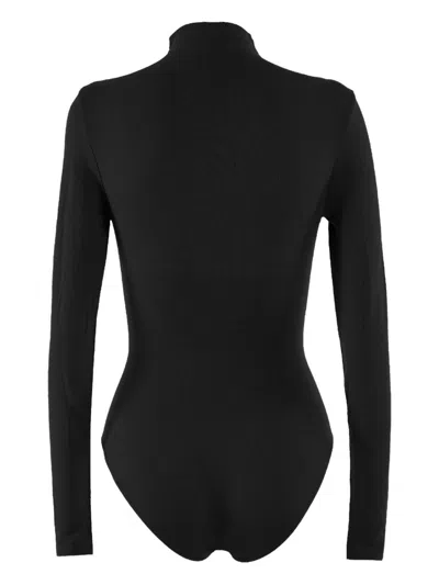 Wolford Fitted High Neck Long Sleeve Body In Black