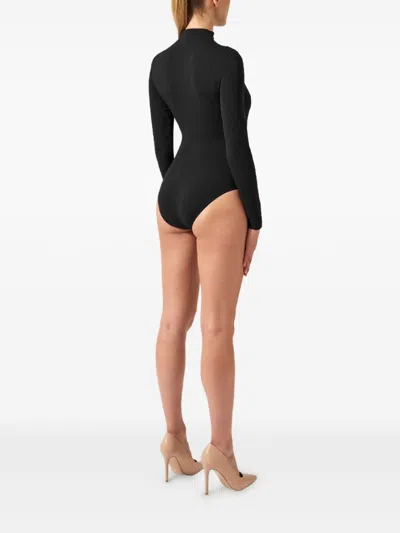 Wolford Fitted High Neck Long Sleeve Body In Black