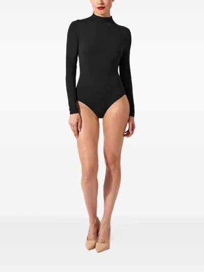 Wolford Fitted High Neck Long Sleeve Body In Black