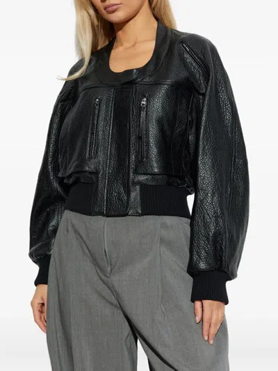 Jacquemus Cropped Crewneck Jacket Textured Finish In Multi