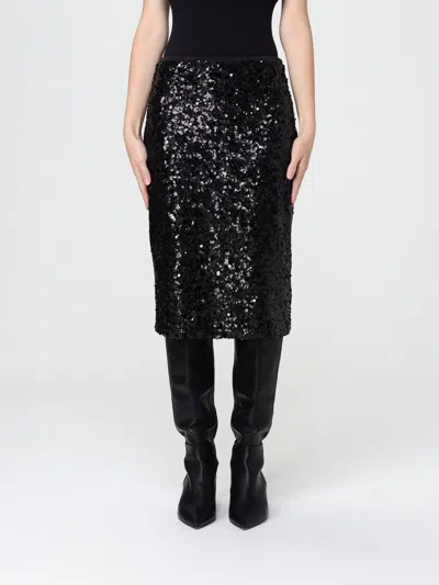 Pinko Pappacieca Pencil Skirt With Sequins In Black