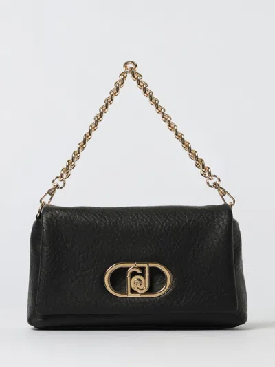Liu •jo Medium Lapuffy Shoulder Bag With Chain Strap In Black