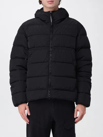 C.p. Company C.p.company Midnight Blue Nylon Down Jacket In Black