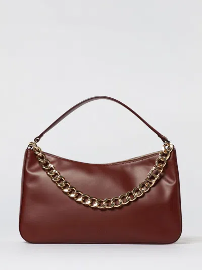Twinset Twin-set Structured Crossbody Bag With Chain Strap In Burgundy
