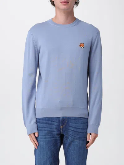 Maison Kitsuné Fox Head-patch Sweatshirt In Blue