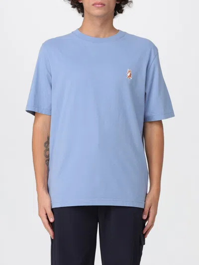 Maison Kitsuné Standing Fox T-shirt In Blue