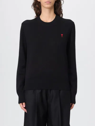 Ami Alexandre Mattiussi Black Wool Sweater In Black