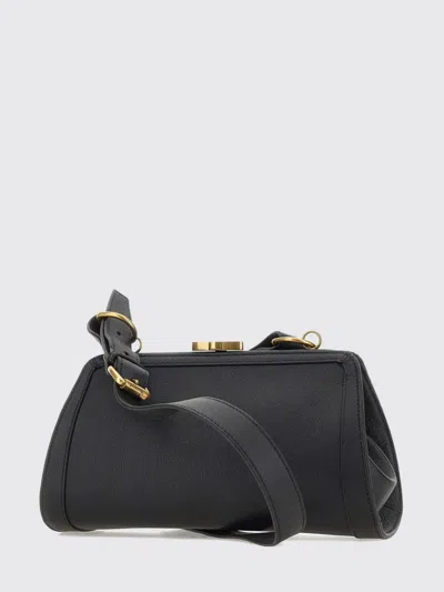 Vivienne Westwood 'ascot' Black Shoulder Bag With Removable Shoulder Strap And Buckle Detail In Leather Woman In Black