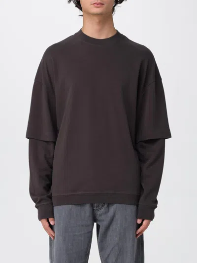 Darkpark Double-layered Crew-neck Sweatshirt In Brown