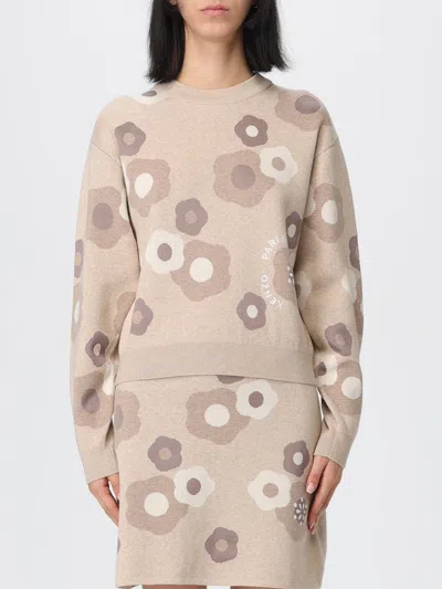 Kenzo Hana Dots Crew-neck Sweater In Brown