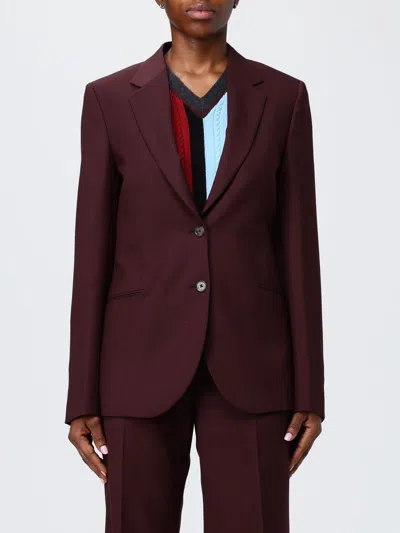 Paul Smith Women's A Suit To Travel In - Burgundy Wool Two-button Blazer Red In Burgundy