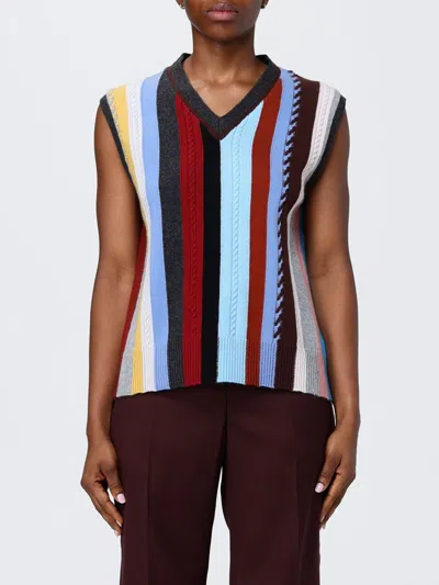 Paul Smith Women's Cashmere-blend 'signature Stripe' Knitted Vest Top Multicolour