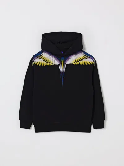 Marcelo Burlon County Of Milan Black Sweatshirt For Boy With Wings In Black