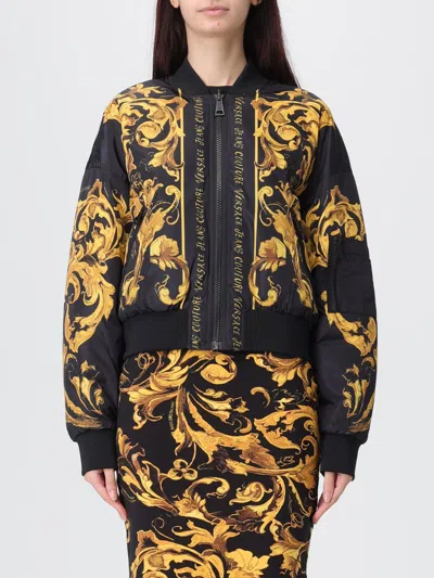 Versace Jeans Couture "porcelain Baroque" Jacket In Black