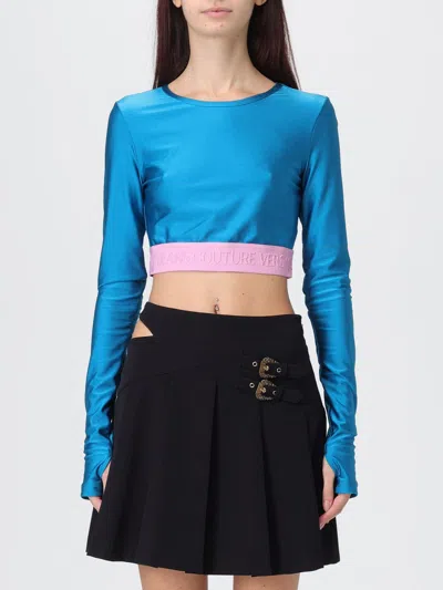 Versace Jeans Couture Top  Woman Color Blue In Blue