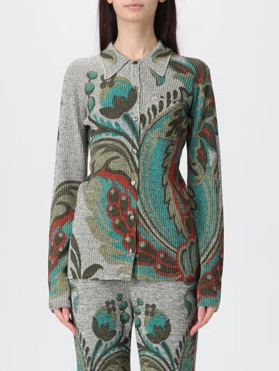 Etro Wool Printed Shirt In Multi