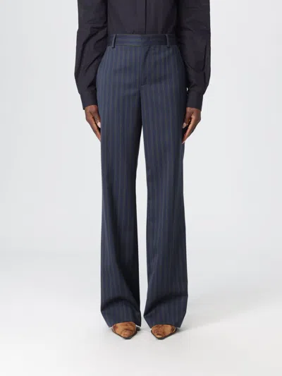 Moschino Striped Trousers In Blue