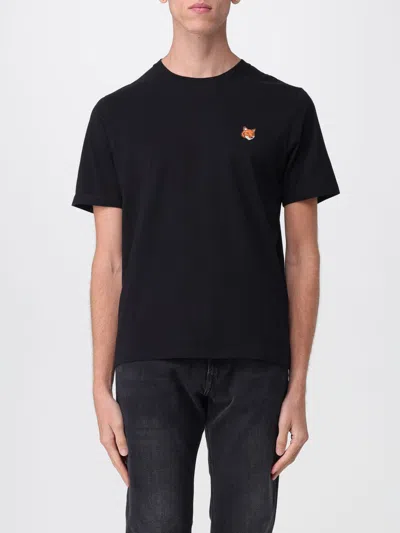 Maison Kitsuné Maison Kitsune Fox Head T Shirt In Black