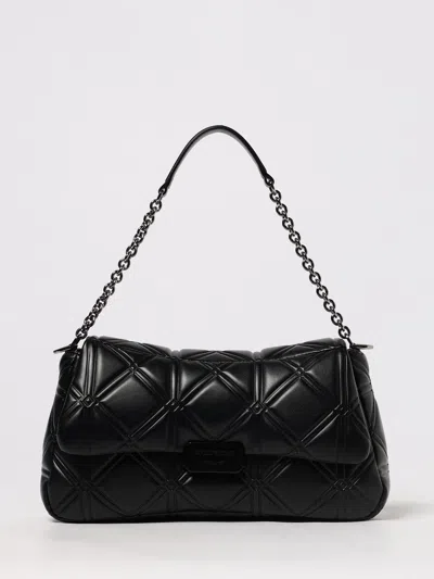 Emporio Armani Quilted Foldover Chain-link In Black