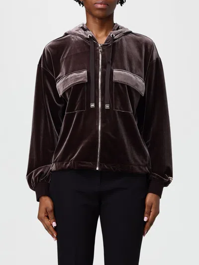 Liu •jo Liu Jo Brown Hoodie With Pockets In Brown