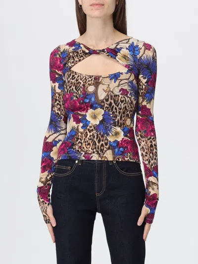 Just Cavalli Mix-print Keyhole Top In Multi