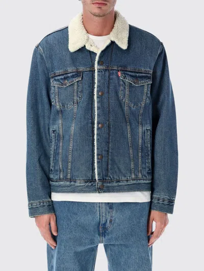 Levi's Type Iii Fleece Lined Denim Trucker Jacket In Blue