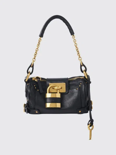Chloé Black Leather Small Paddington Shoulder Bag