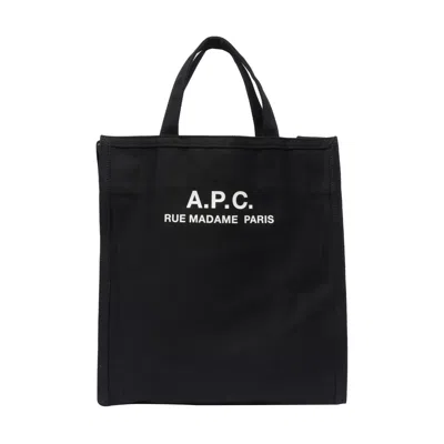 Apc Récupération Canvas Shopping Bag In Black
