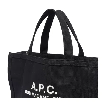 Apc Récupération Canvas Shopping Bag In Black